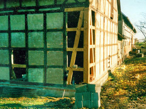 Sanierung einer Fachwerkscheune