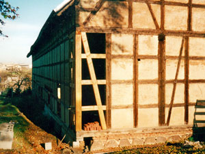 Sanierung einer Fachwerkscheune