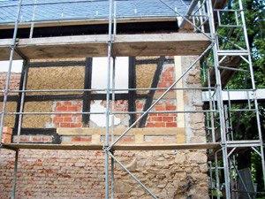 Sanierung einer Fachwerkwand