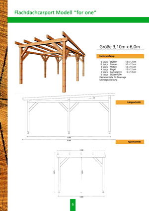 Katalog für Carports und Vordächer